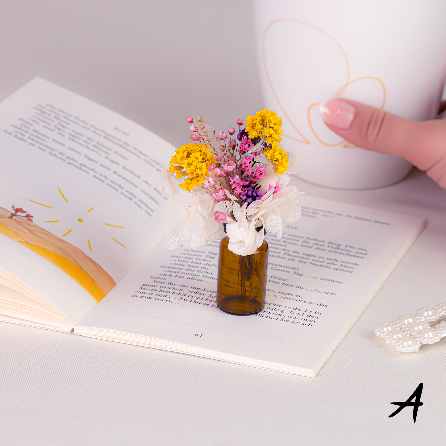 dried valentines bouquet for readers.