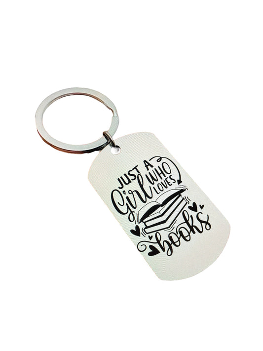 Just a Girl Who Loves Books Sleutelhanger