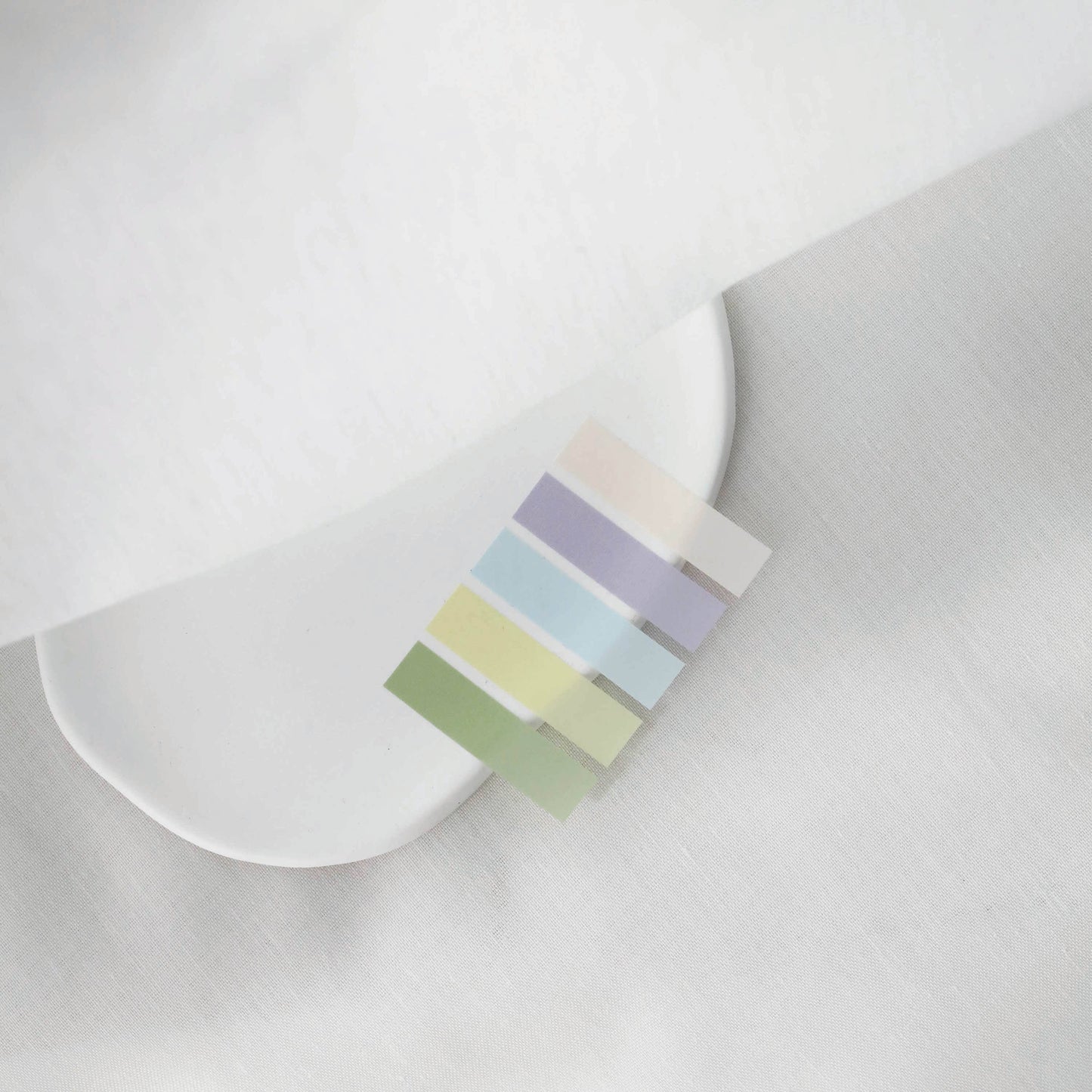 Lilac transparante plakstrips pastelkleuren | zelfklevende notitieflapjes