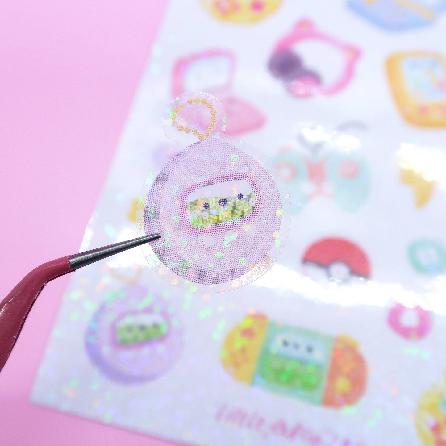 Holo Glitter schattige gamingstickers (S027)