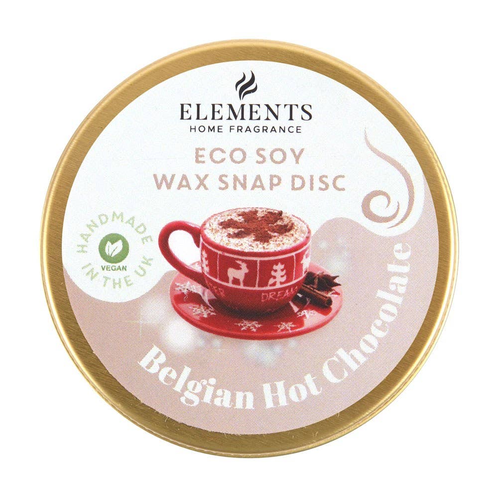 Belgische warme chocolademelk, kerst-sojawas, smeltschijf