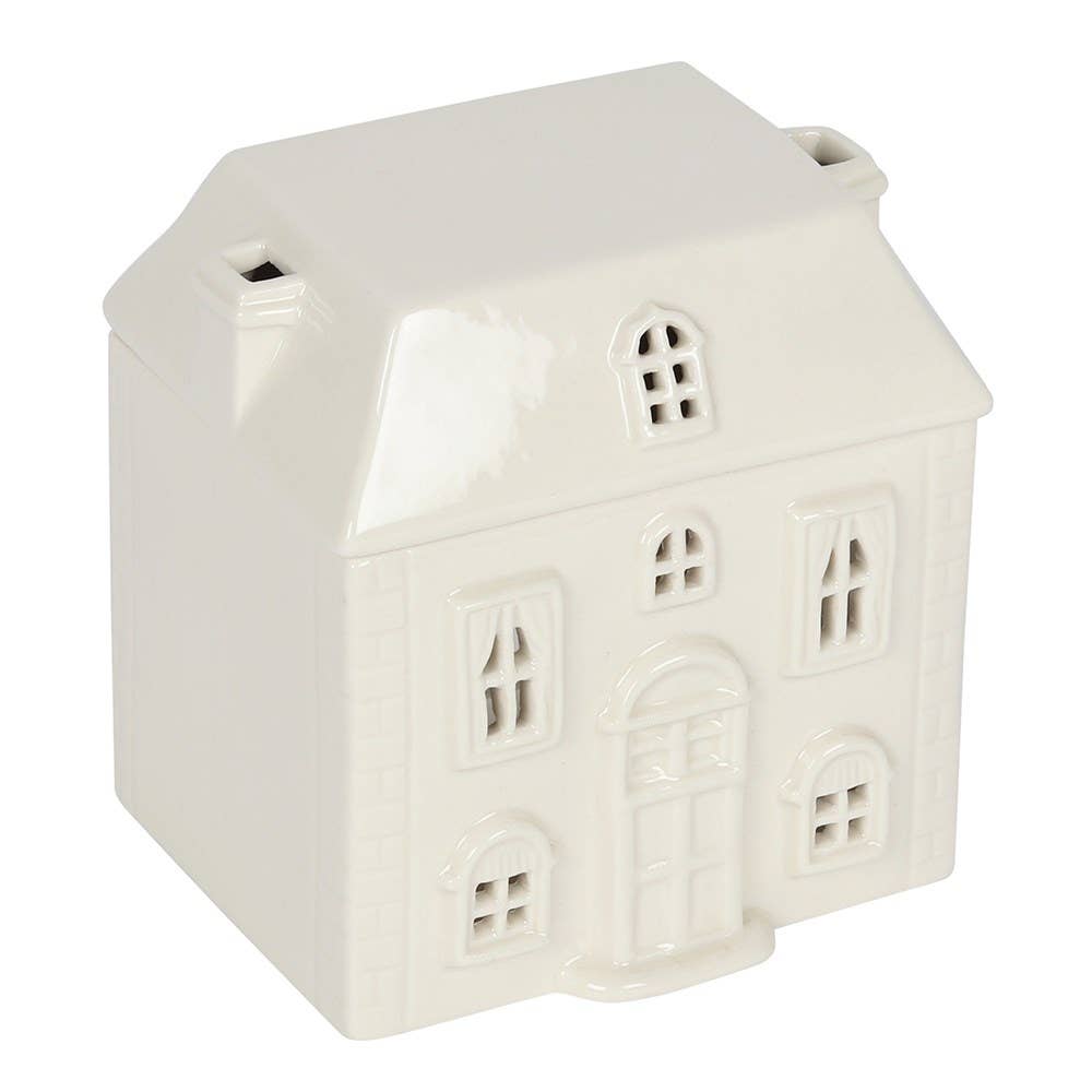 Witte keramische oliebrander en wasverwarmer voor thuis