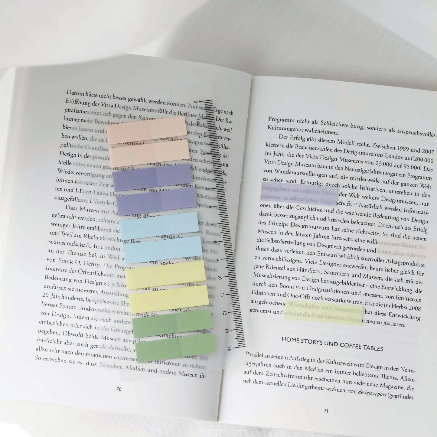 Lilac transparante plakstrips pastelkleuren | zelfklevende notitieflapjes